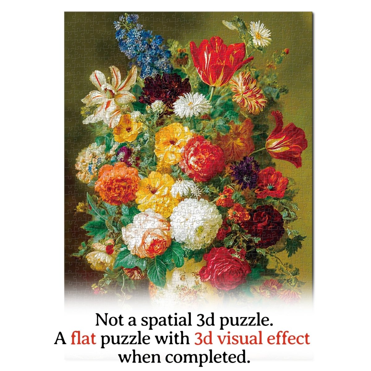 Artistic 1000 - Piece Cardboard Jigsaw Puzzle - Floral Art - KAAYEE Puzzle
