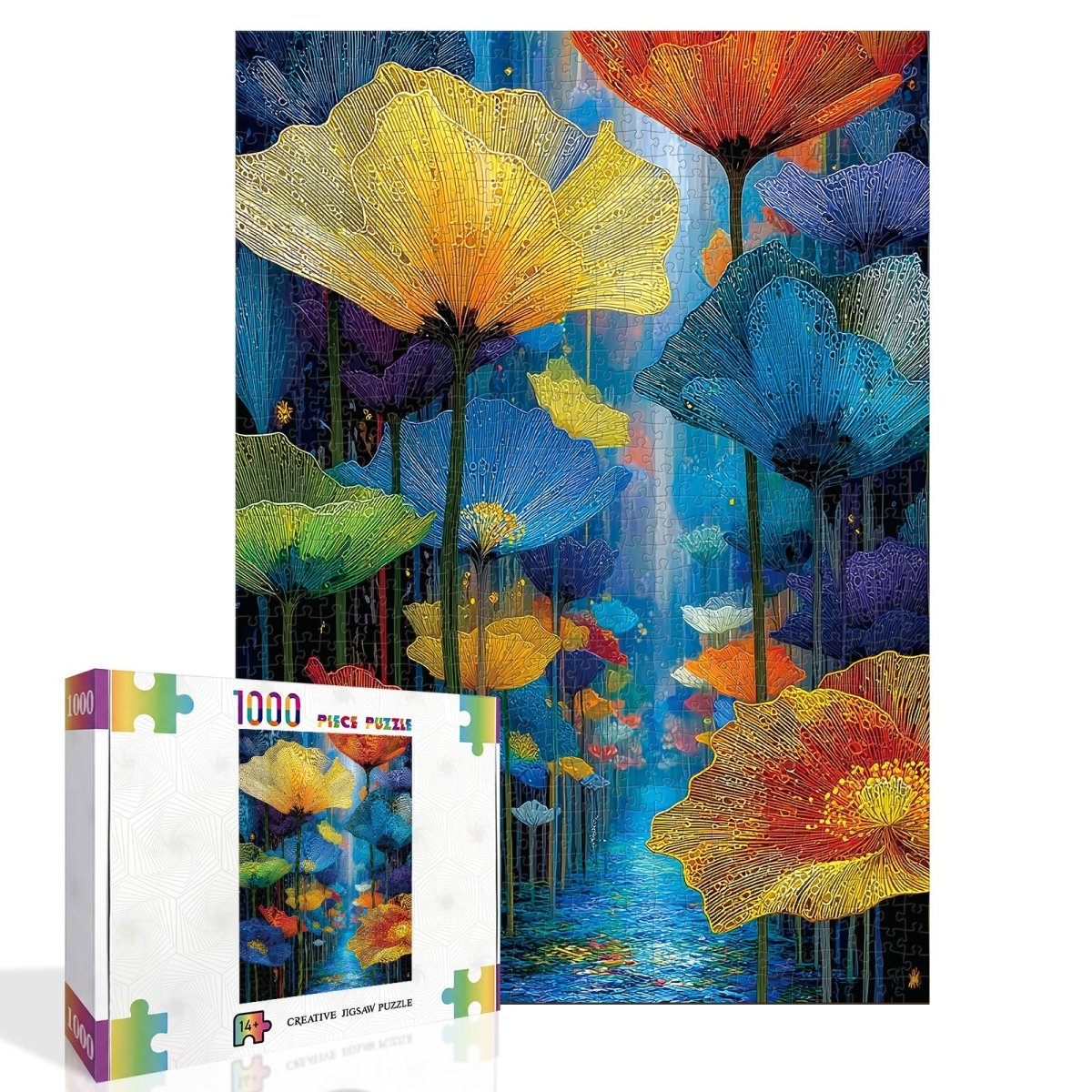 Artistic 1000 - Piece Cardboard Jigsaw Puzzle - Floral Dreamscape - KAAYEE Puzzle