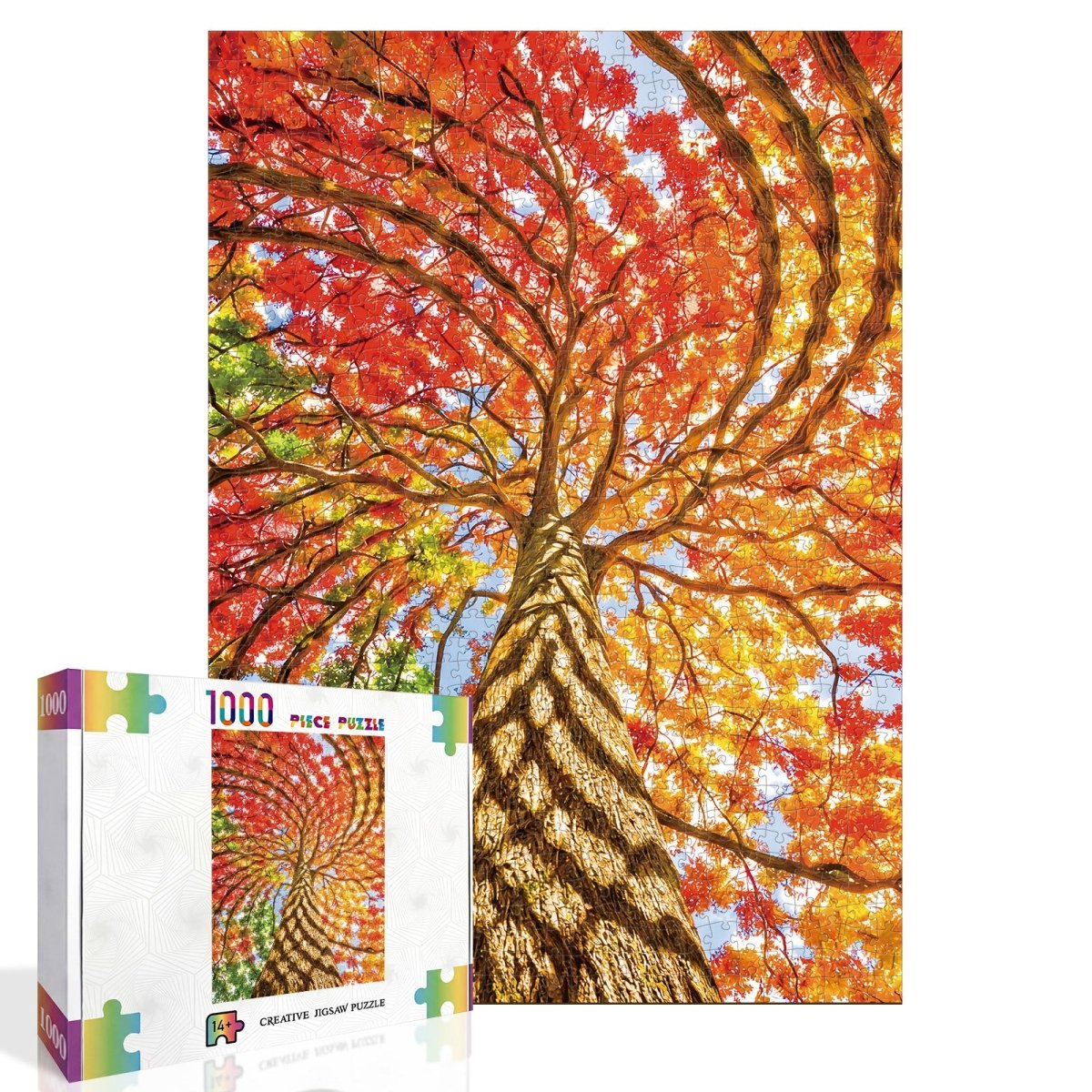 Artistic 1000 - Piece Cardboard Jigsaw Puzzle - Geometric Tree - KAAYEE Puzzle