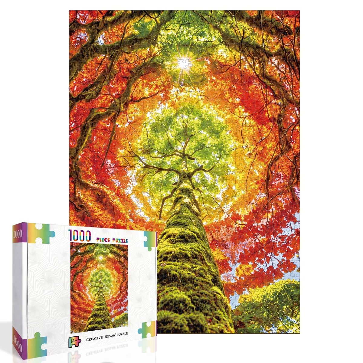 Artistic 1000 - Piece Cardboard Jigsaw Puzzle - Geometric Tree (rectangle) - KAAYEE Puzzle