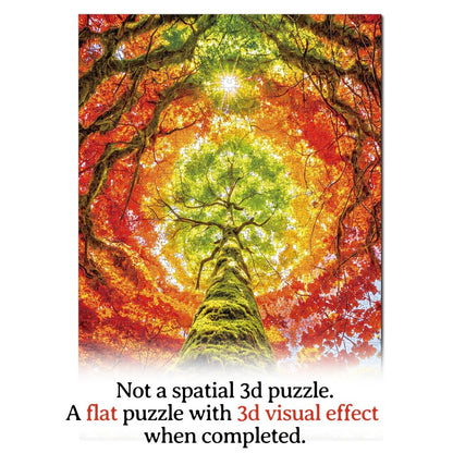 Artistic 1000 - Piece Cardboard Jigsaw Puzzle - Geometric Tree (rectangle) - KAAYEE Puzzle