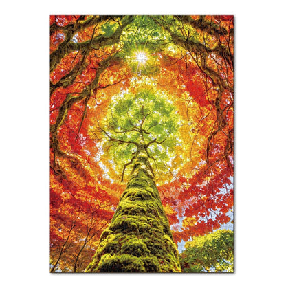 Artistic 1000 - Piece Cardboard Jigsaw Puzzle - Geometric Tree (rectangle) - KAAYEE Puzzle