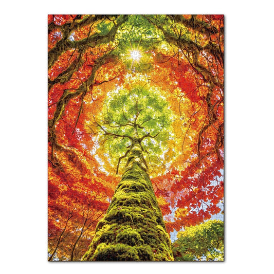 Artistic 1000 - Piece Cardboard Jigsaw Puzzle - Geometric Tree (rectangle) - KAAYEE Puzzle