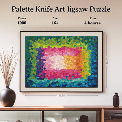 Artistic 1000 - Piece Cardboard Jigsaw Puzzle - Palette Knife Art (rectangle) - KAAYEE Puzzle