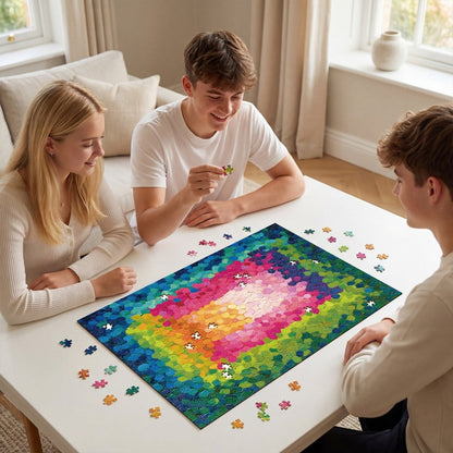 Artistic 1000 - Piece Cardboard Jigsaw Puzzle - Palette Knife Art (rectangle) - KAAYEE Puzzle