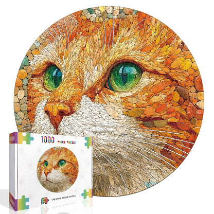 Artistic 1000 - Piece Cardboard Jigsaw Puzzle - Pebble Cat - KAAYEE Puzzle