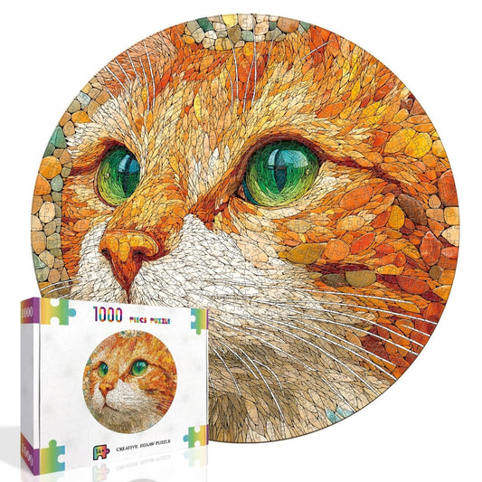 Artistic 1000 - Piece Cardboard Jigsaw Puzzle - Pebble Cat - KAAYEE Puzzle