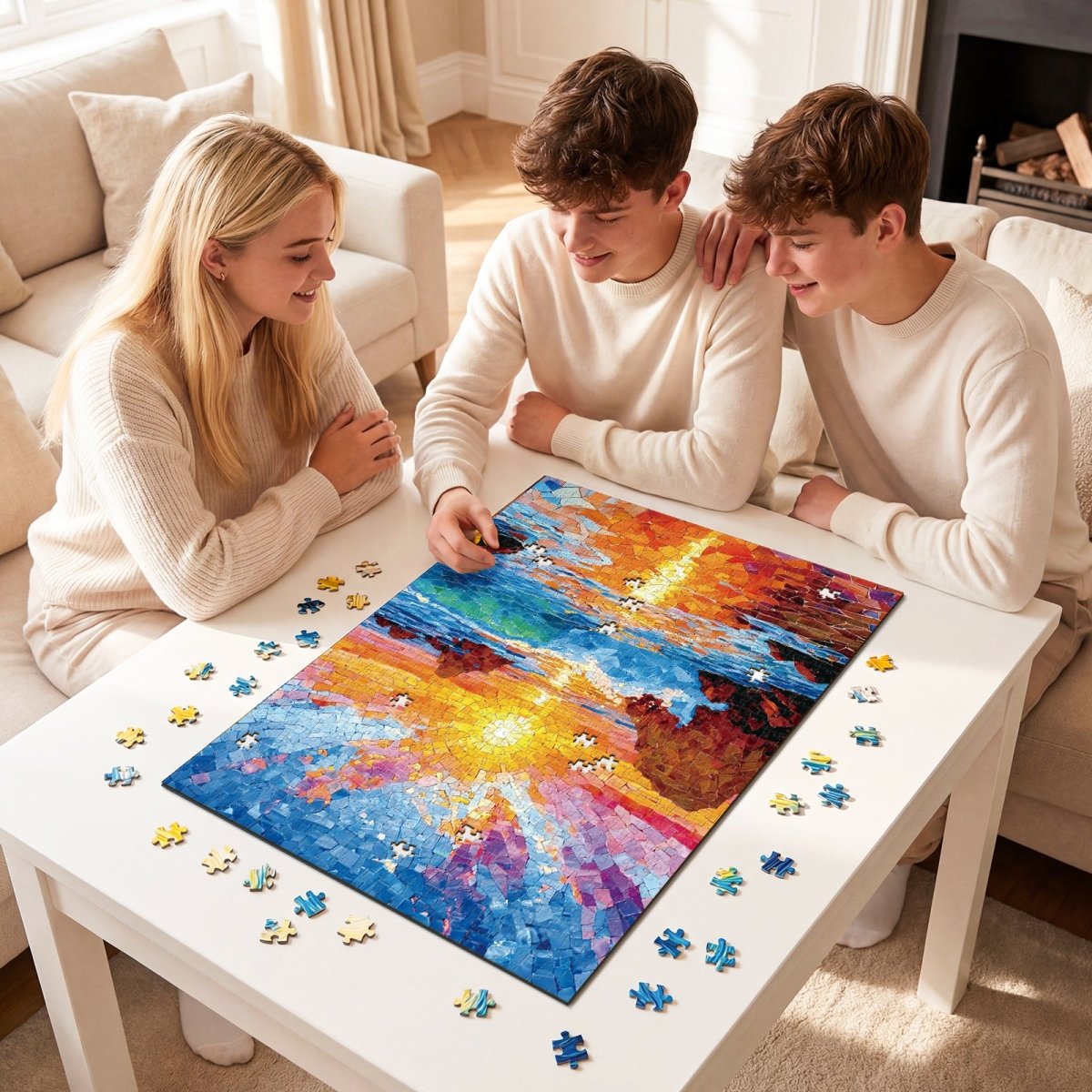 Artistic 1000 - Piece Cardboard Jigsaw Puzzle - Sea Glass Beach - KAAYEE Puzzle