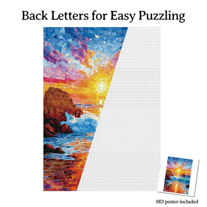 Artistic 1000 - Piece Cardboard Jigsaw Puzzle - Sea Glass Beach - KAAYEE Puzzle