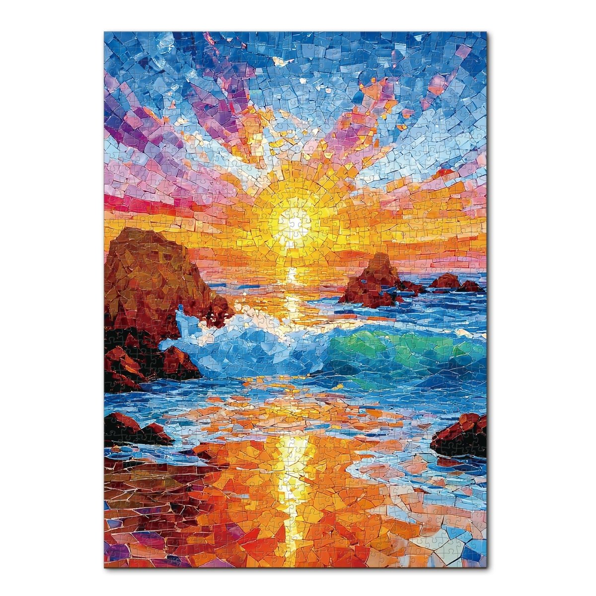 Artistic 1000 - Piece Cardboard Jigsaw Puzzle - Sea Glass Beach - KAAYEE Puzzle