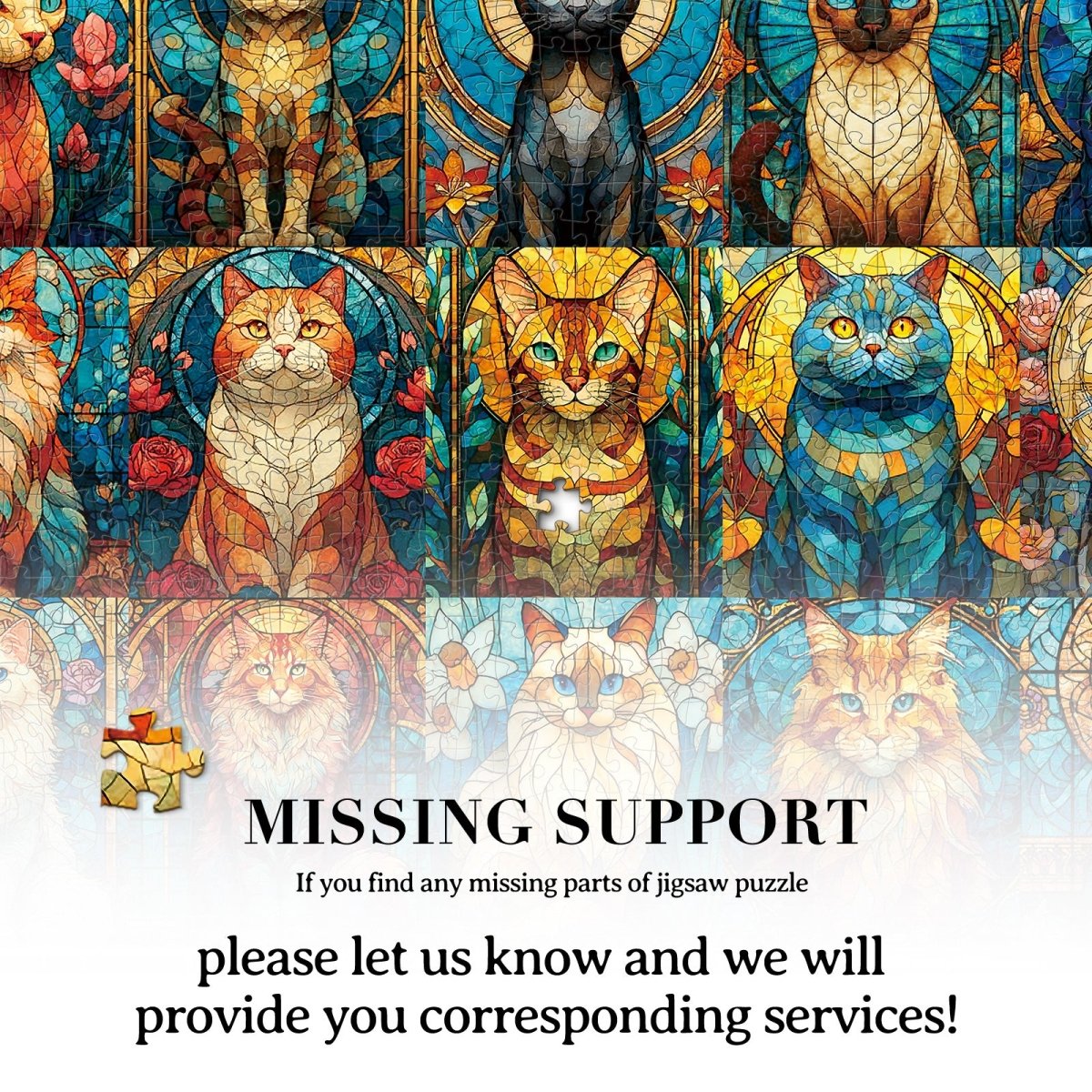 Artistic 1000 - Piece Cardboard Jigsaw Puzzle - Sea Glass Cat - KAAYEE Puzzle