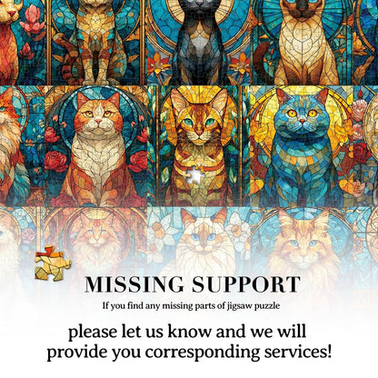 Artistic 1000 - Piece Cardboard Jigsaw Puzzle - Sea Glass Cat - KAAYEE Puzzle