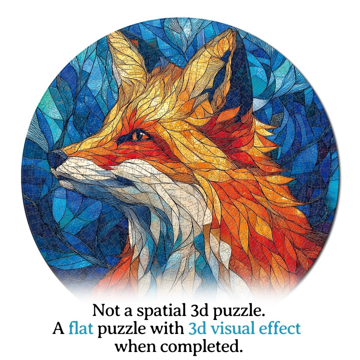 Artistic 1000 - Piece Cardboard Jigsaw Puzzle - Sea Glass Red Fox - KAAYEE Puzzle