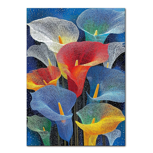 Artistic 1000 - Piece Cardboard Jigsaw Puzzle - Starlit Calla - KAAYEE Puzzle