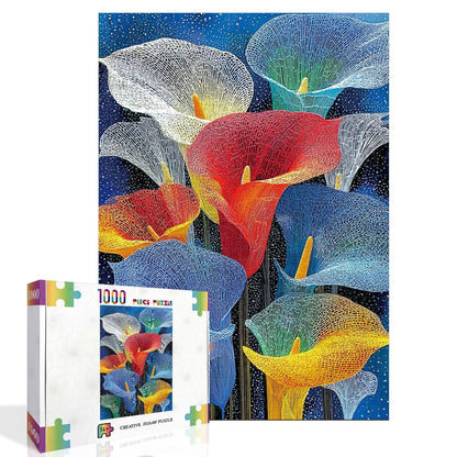 Artistic 1000 - Piece Cardboard Jigsaw Puzzle - Starlit Calla - KAAYEE Puzzle