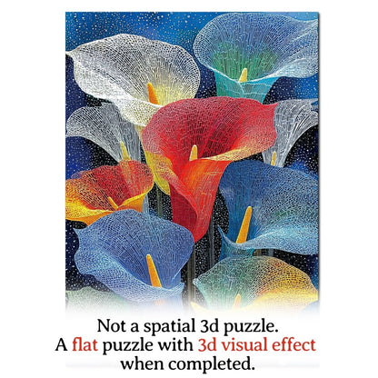 Artistic 1000 - Piece Cardboard Jigsaw Puzzle - Starlit Calla - KAAYEE Puzzle