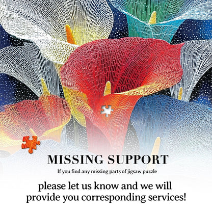 Artistic 1000 - Piece Cardboard Jigsaw Puzzle - Starlit Calla - KAAYEE Puzzle