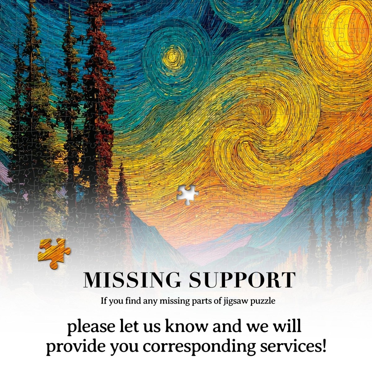 Artistic 1000 - Piece Cardboard Jigsaw Puzzle - Starry Forest - KAAYEE Puzzle