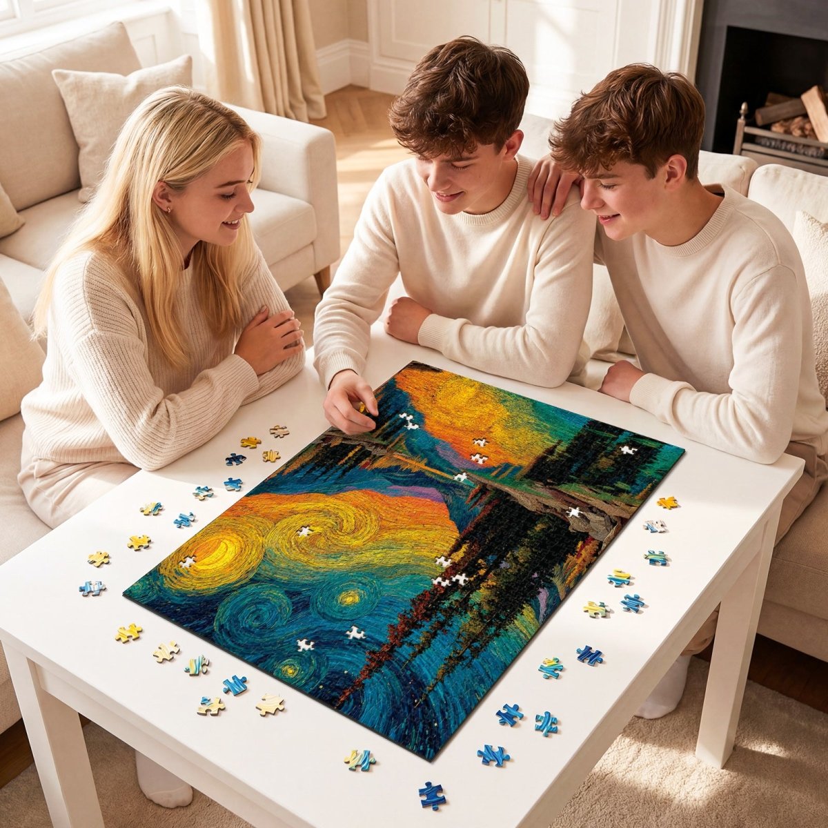 Artistic 1000 - Piece Cardboard Jigsaw Puzzle - Starry Forest - KAAYEE Puzzle