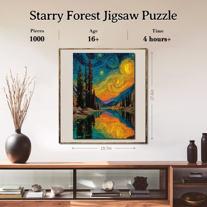 Artistic 1000 - Piece Cardboard Jigsaw Puzzle - Starry Forest - KAAYEE Puzzle