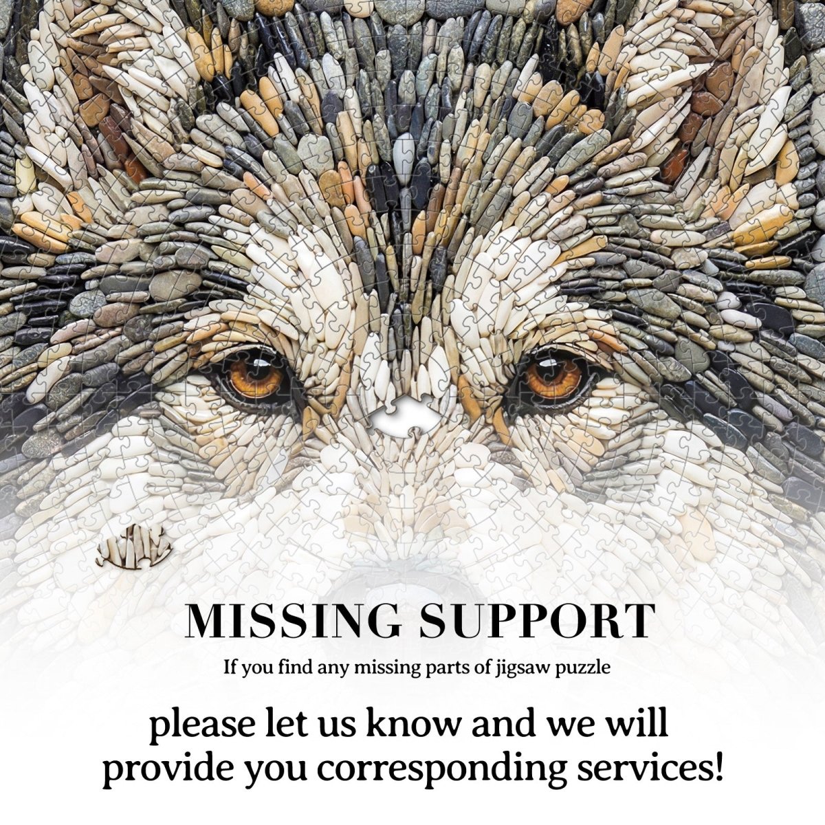 Artistic 1000 - Piece Cardboard Jigsaw Puzzle - Stone Wolf - KAAYEE Puzzle