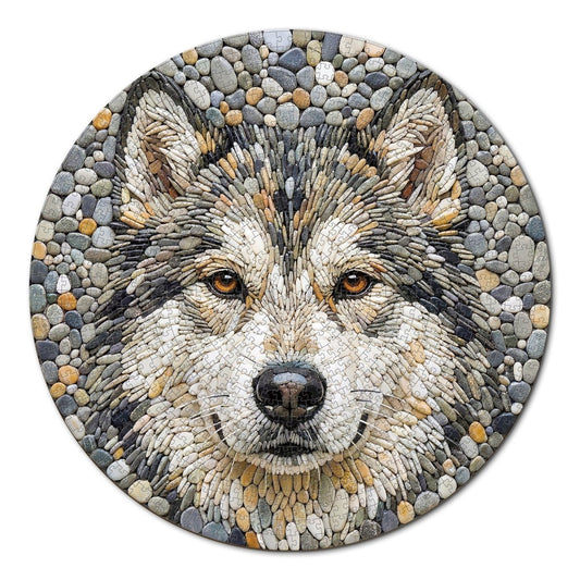 Artistic 1000 - Piece Cardboard Jigsaw Puzzle - Stone Wolf - KAAYEE Puzzle