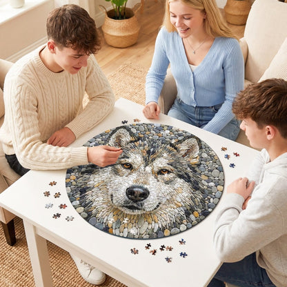 Artistic 1000 - Piece Cardboard Jigsaw Puzzle - Stone Wolf - KAAYEE Puzzle