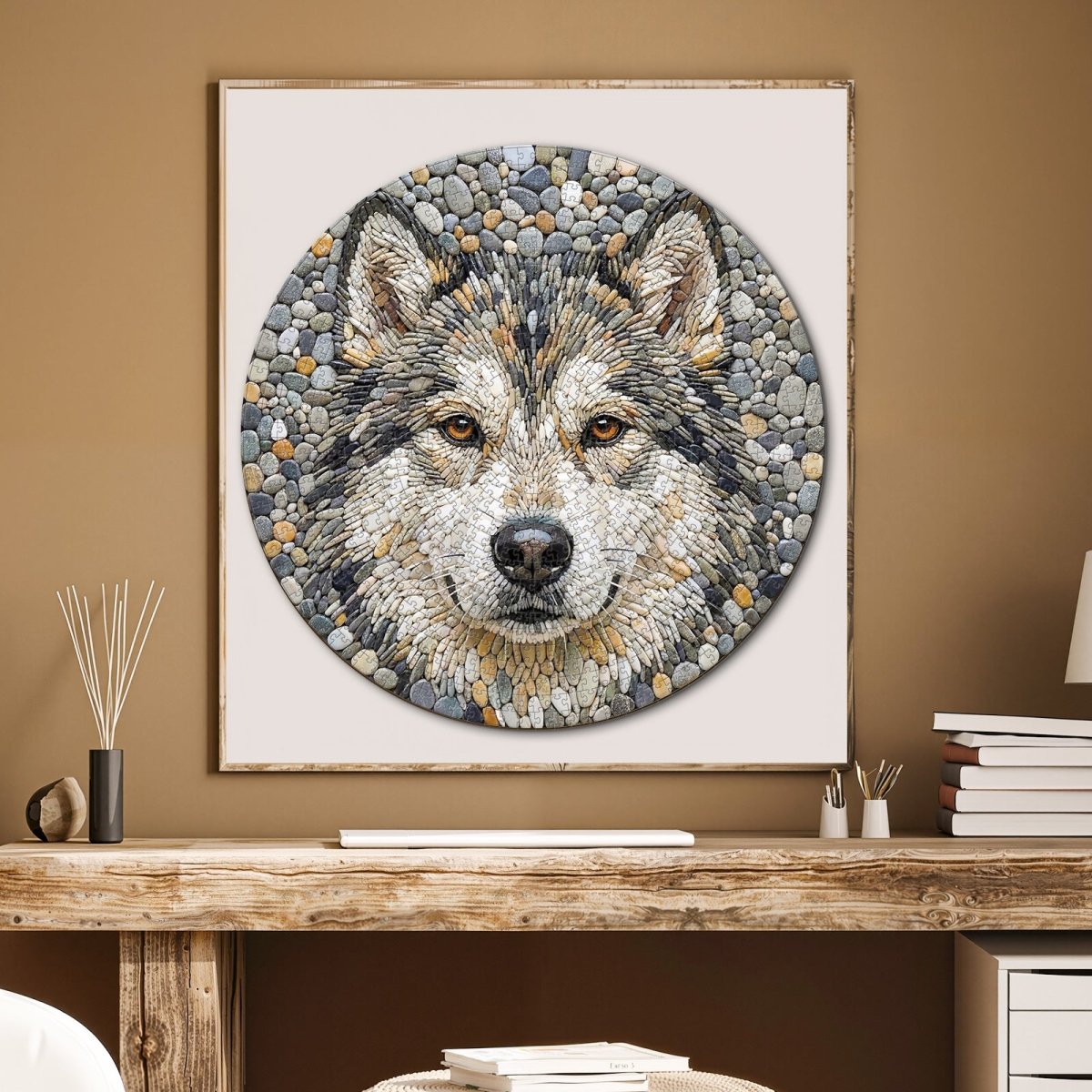 Artistic 1000 - Piece Cardboard Jigsaw Puzzle - Stone Wolf - KAAYEE Puzzle