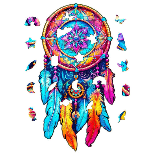 Casse-tête en bois attrayant - Attrape-rêves Mandala