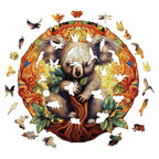 Whimsical Wooden Jigsaw Puzzle-mandala koala