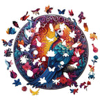 Whimsical Wooden Jigsaw Puzzle-Beautiful parrot