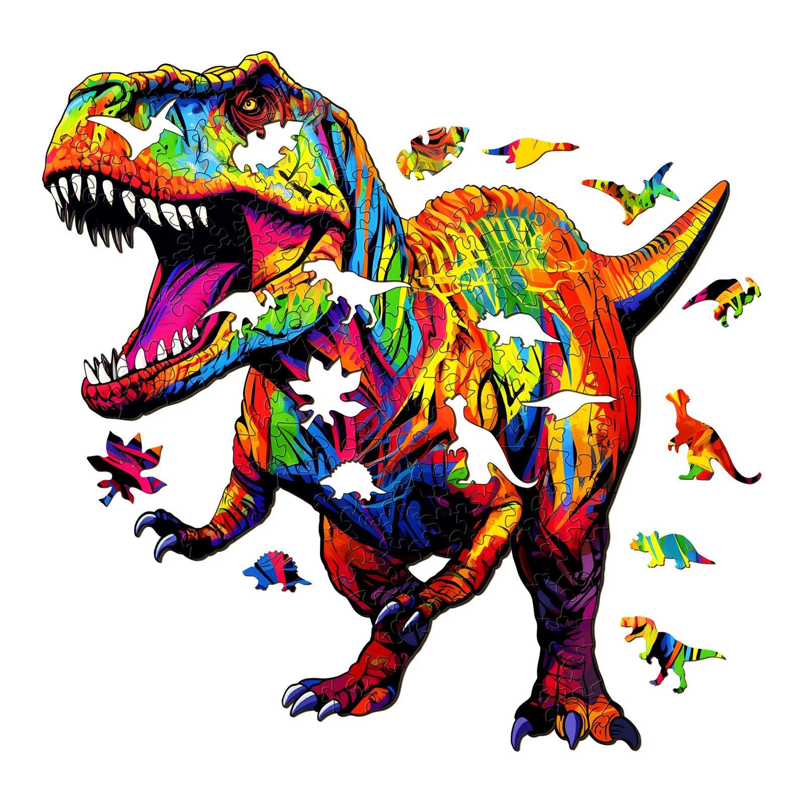 Spleeniges Holz-Puzzle – Brüllender Tyrannosaurus Zweitbild