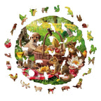 Whimsical Wooden Jigsaw Puzzle- Animal Picnic