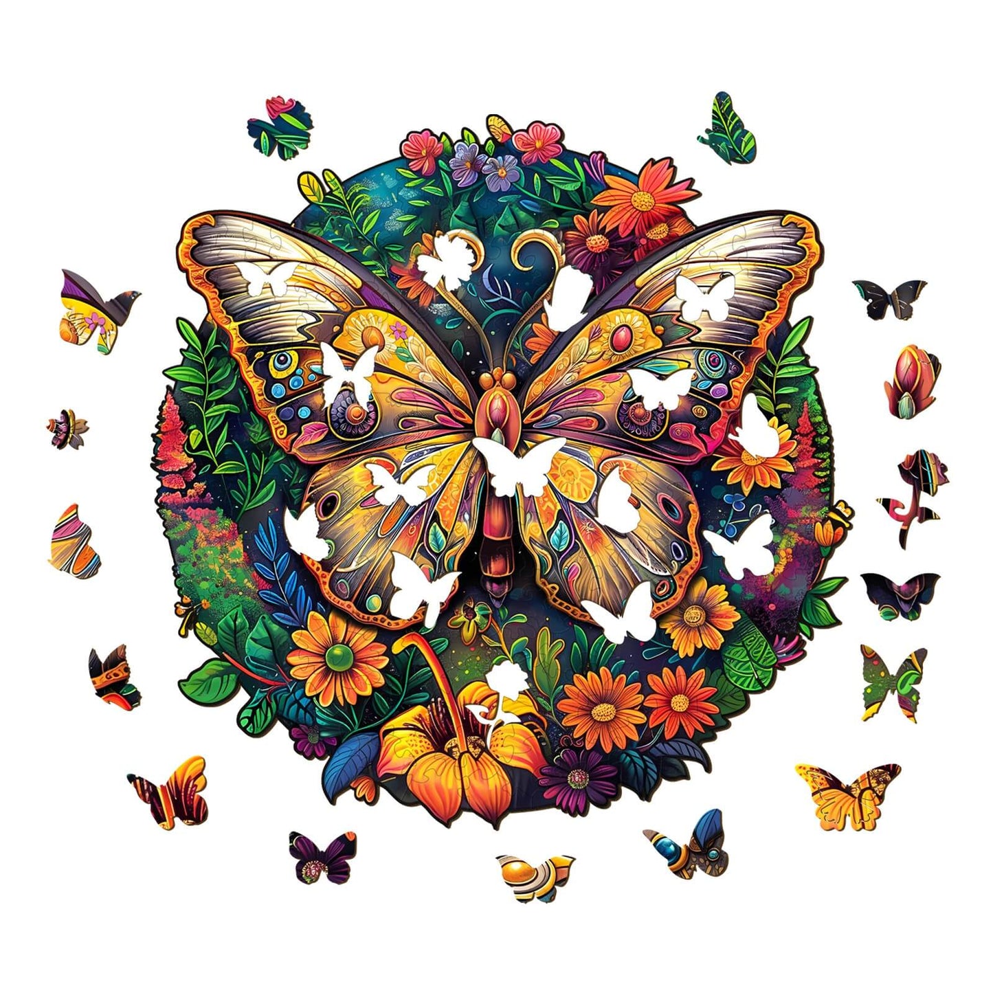 Ausgefallenes Holzpuzzle – Alter Schmetterling 2