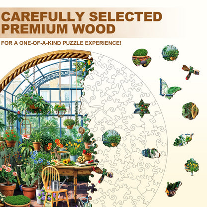 Ausgefallenes Holzpuzzle – Botanischer Garten