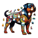 Whimsical Wooden Jigsaw Puzzle- Rottweiler 1
