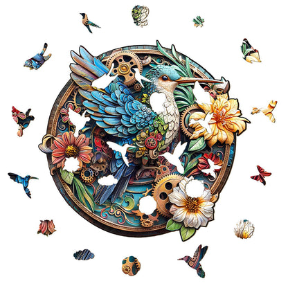 Wunderliches Holzpuzzle – Anmutiger Kolibri – 1