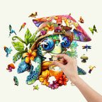 Whimsical Wooden Jigsaw Puzzle-  beach turtle
