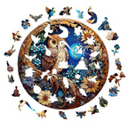 Whimsical Wooden Jigsaw Puzzle- moonlight owl