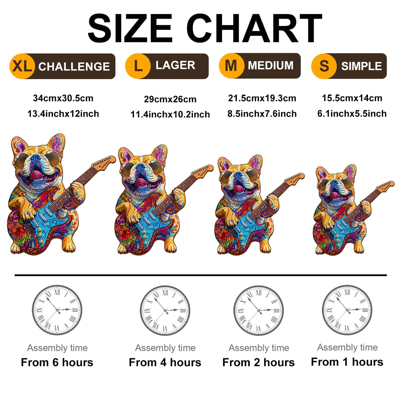 Whimsical Wooden Jigsaw Puzzle- Rock Dog