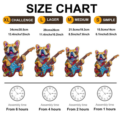 Ausgefallenes Holzpuzzle – Rock Dog