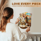 Whimsical Wooden Jigsaw Puzzle- Toilet Times
