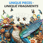 Whimsical Wooden Jigsaw Puzzle- Graceful hummingbird-2