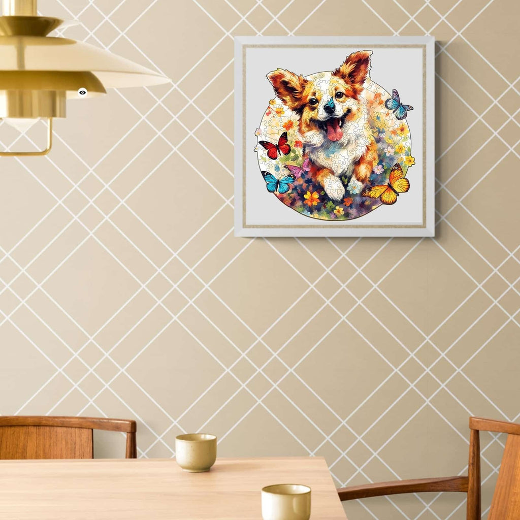 Whimsical Wooden Jigsaw Puzzle- Lovable Puppy