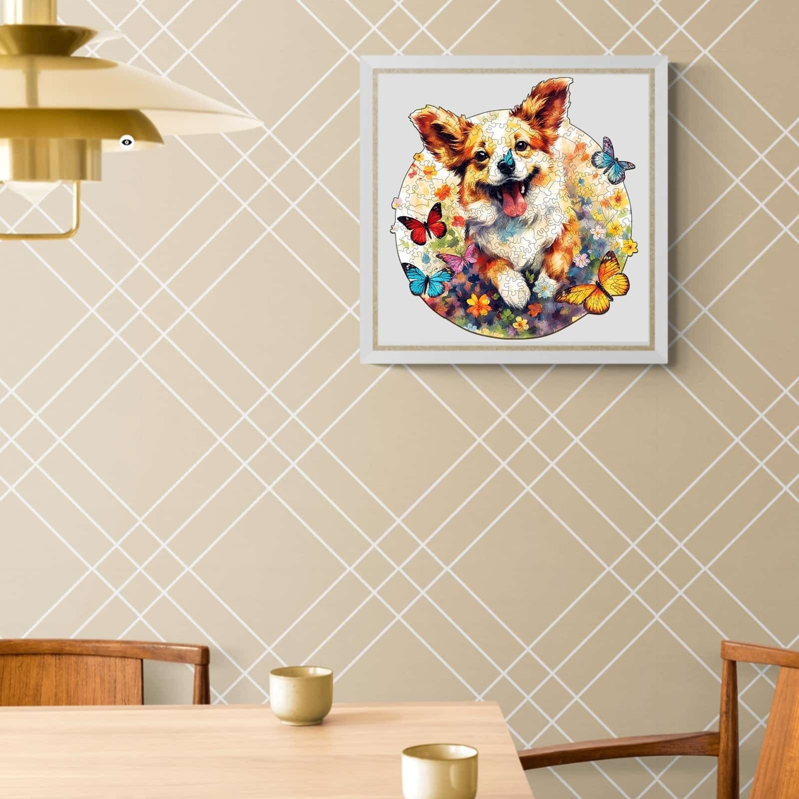 Whimsical Wooden Jigsaw Puzzle- Lovable Puppy