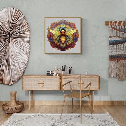 Whimsical Wooden Jigsaw Puzzle- MANDALA BEE