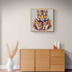 Whimsical Wooden Jigsaw Puzzle-Tiger Family