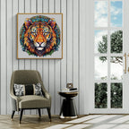 Whimsical Wooden Jigsaw Puzzle- mandala tiger