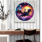 Whimsical Wooden Jigsaw Puzzle - kitten riding dragon - pickApuzzle