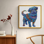 Whimsical Wooden Jigsaw Puzzle - Cute Pug 2 - pickApuzzle